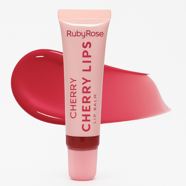 Gloss Lip Balm Cherry Lips Ruby Rose Linha Rosa Com Cor - Imagem 2