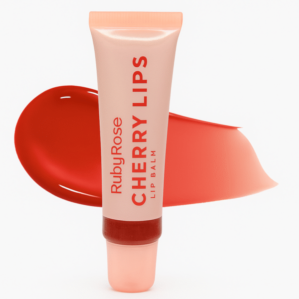 Gloss Lip Balm Cherry Lips Ruby Rose Linha Rosa Com Cor - Imagem 3