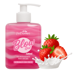 Gel Blow Girl para Virilha 320ml Hot Flowers Morango