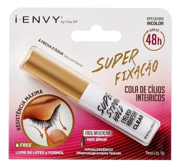 Cola Para Cílios Postiços 48hs Incolor I-Envy by Kiss NY - Imagem 3