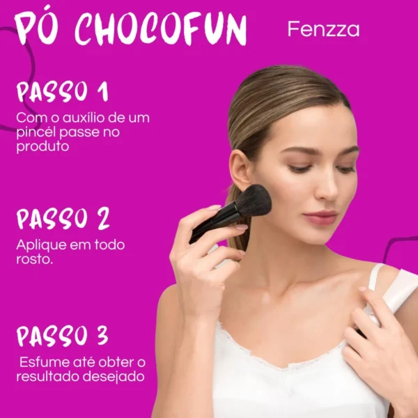 Pó Facial Solto Choco Fun Fenzza - Imagem 7