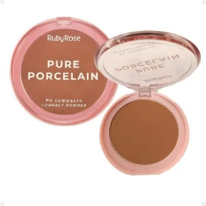 Base de maquiagem em pó Ruby Rose Linha Rosa Pó Compacto Pure Porcelain