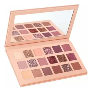 Paleta Sombra Rose New Nude 18 Cores Glitter Mate C/ Espelho