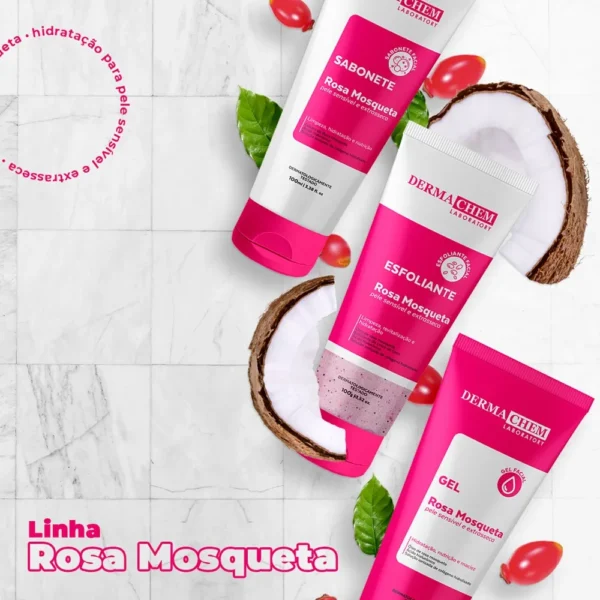 Sabonete Facial Rosa Mosqueta E Ions 100ml Dermachem - Imagem 3