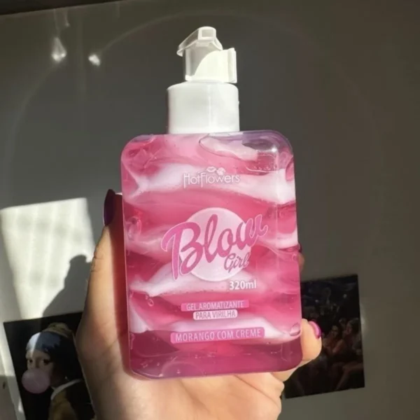 Gel Blow Girl para Virilha 320ml Hot Flowers Morango - Imagem 3