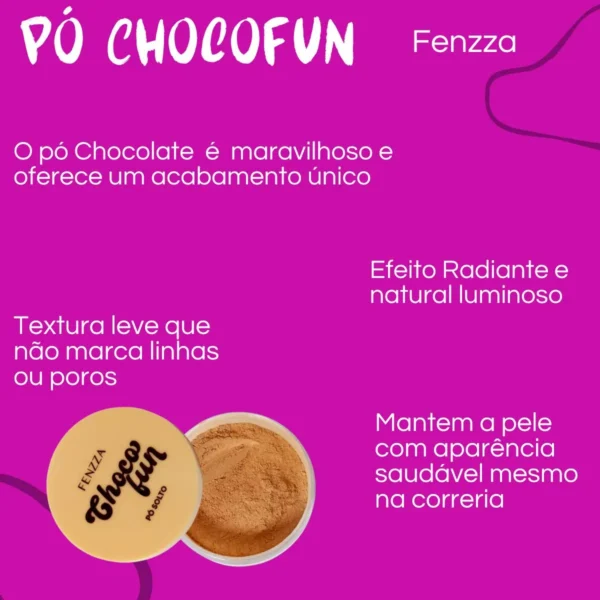 Pó Facial Solto Choco Fun Fenzza - Imagem 5