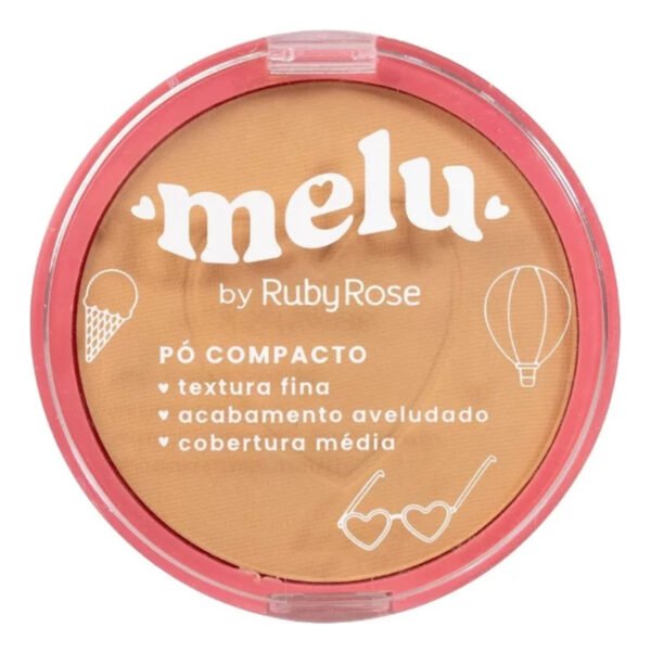 Base De Maquiagem Pó Compacto Melu Cobertura Média Aveludado - Imagem 6
