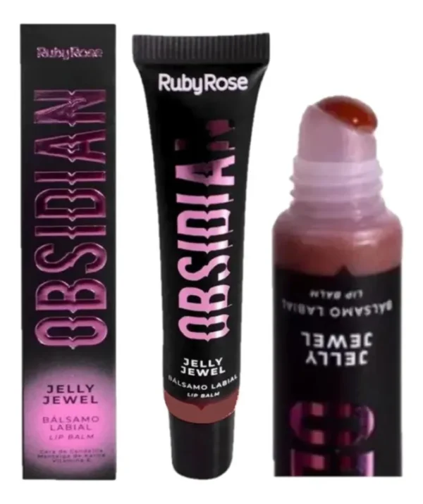 Gloss Jelly Jewel Obsidian Balm Bálsamo Labial - Ruby Rose - Imagem 6