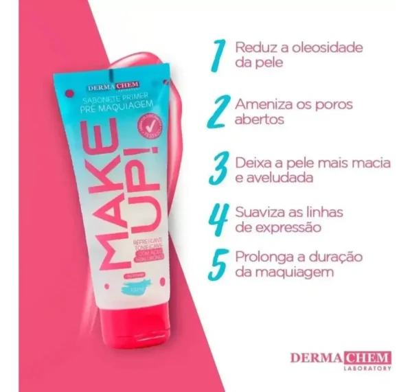 Sabonete Primer Pré-maquiagem Dermachem Tom do primer Incolor - Imagem 3