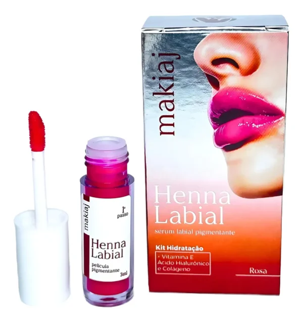 Gloss Henna Labial Makiaj - Rosa E Vermelha - Imagem 2