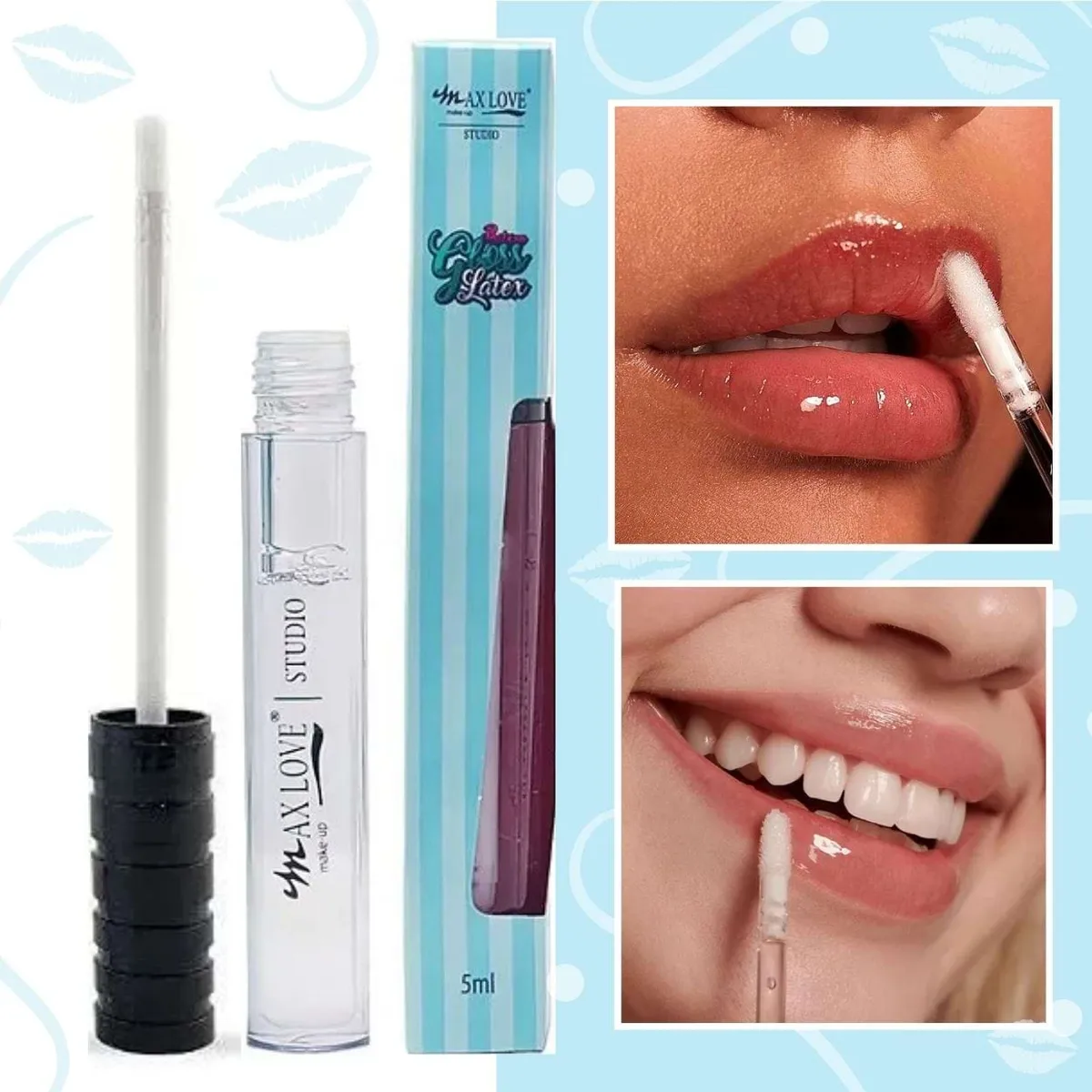 Batom Lip Gloss Labial Incolor Latex Max Love - Imagem 2
