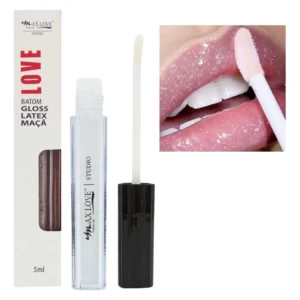 Batom Lip Gloss Labial Brilho Glitter Maçã Latex Max Love