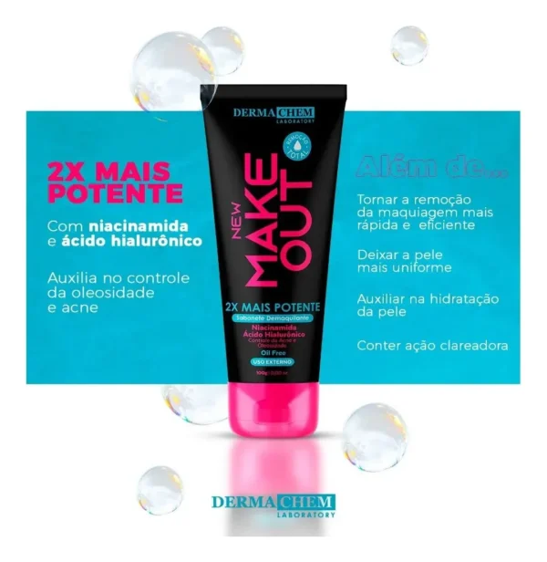 Sabonete Demaquilante New Make Out 100ml - Dermachem - Imagem 2