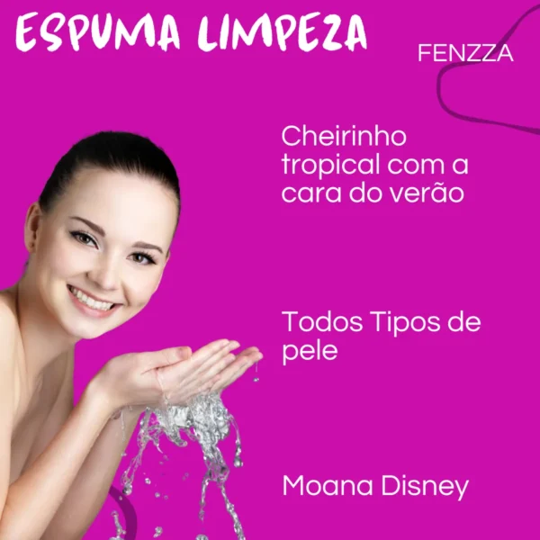 Espuma Limpeza Facial 110ml Moana - Fenzza - Imagem 4