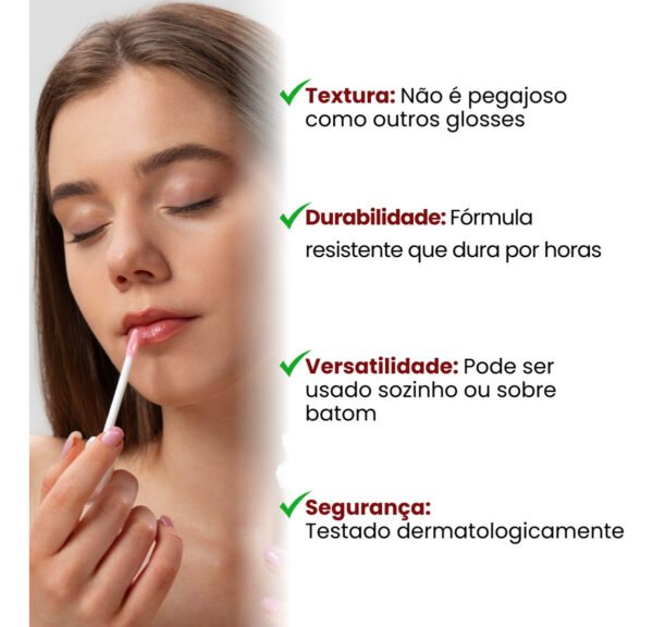 Gloss Labial Volume E Hidratação Profunda - Imagem 4
