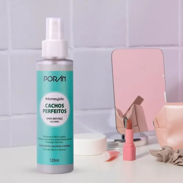 Spray Anti Frizz Uso Diário Cabelos C/ Cachos Perfeito Porán - Imagem 3