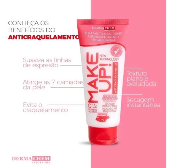 Hidratante Primer Facial Secagem Rápida Make Up Dermachem - Imagem 4