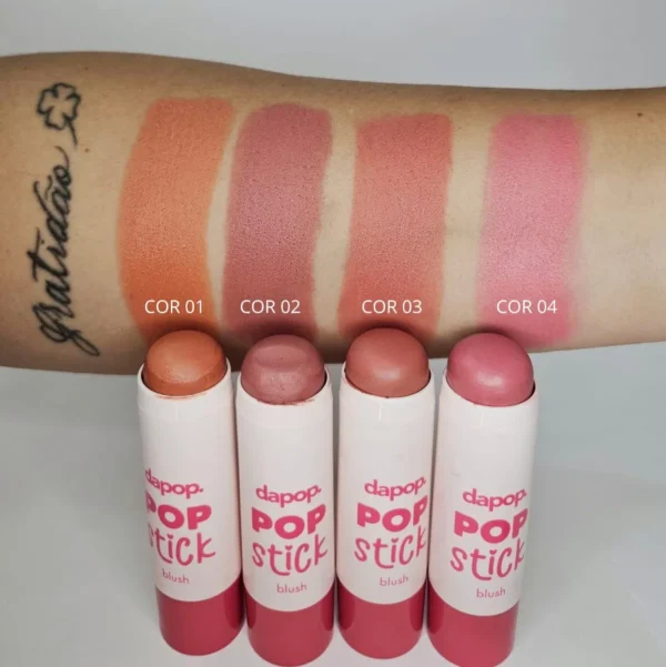 Blush Bastão Pop Stick Dapop Vitamina E Manteiga Karitê 7g - Imagem 3