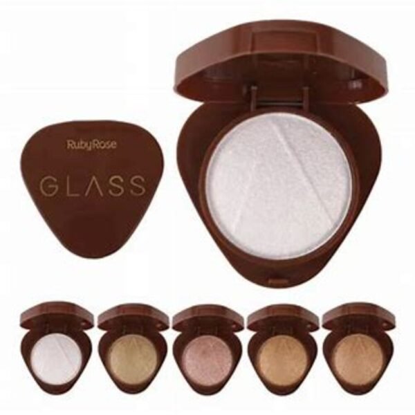 Iluminador Ruby Rose Baked Linha Glass Efeito Acetinado