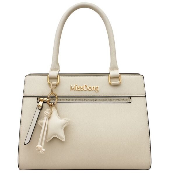 Bolsa DF015 Beige White + Alça Transversal - Miss Dong