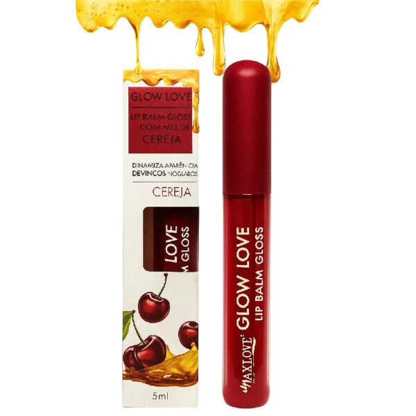 Lip Balm Gloss Sabor Cereja Glow Love - Max Love